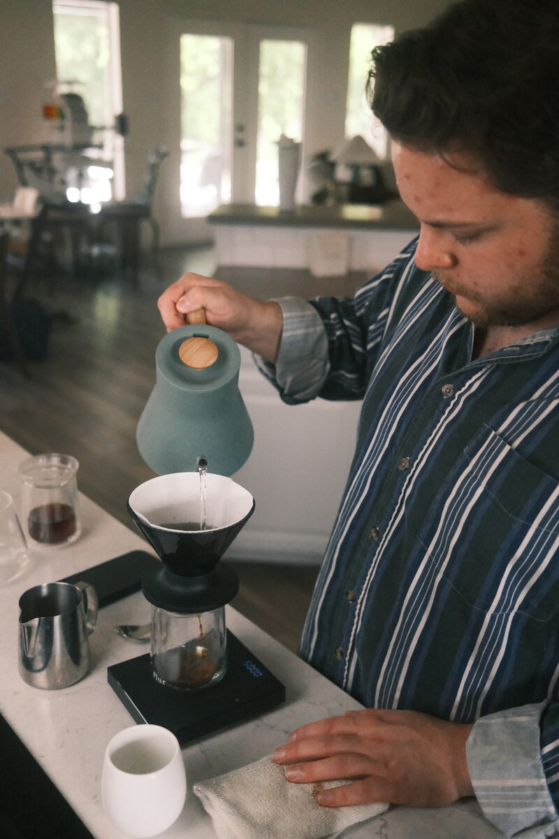 Lucid Coffee Studio — pour and serve