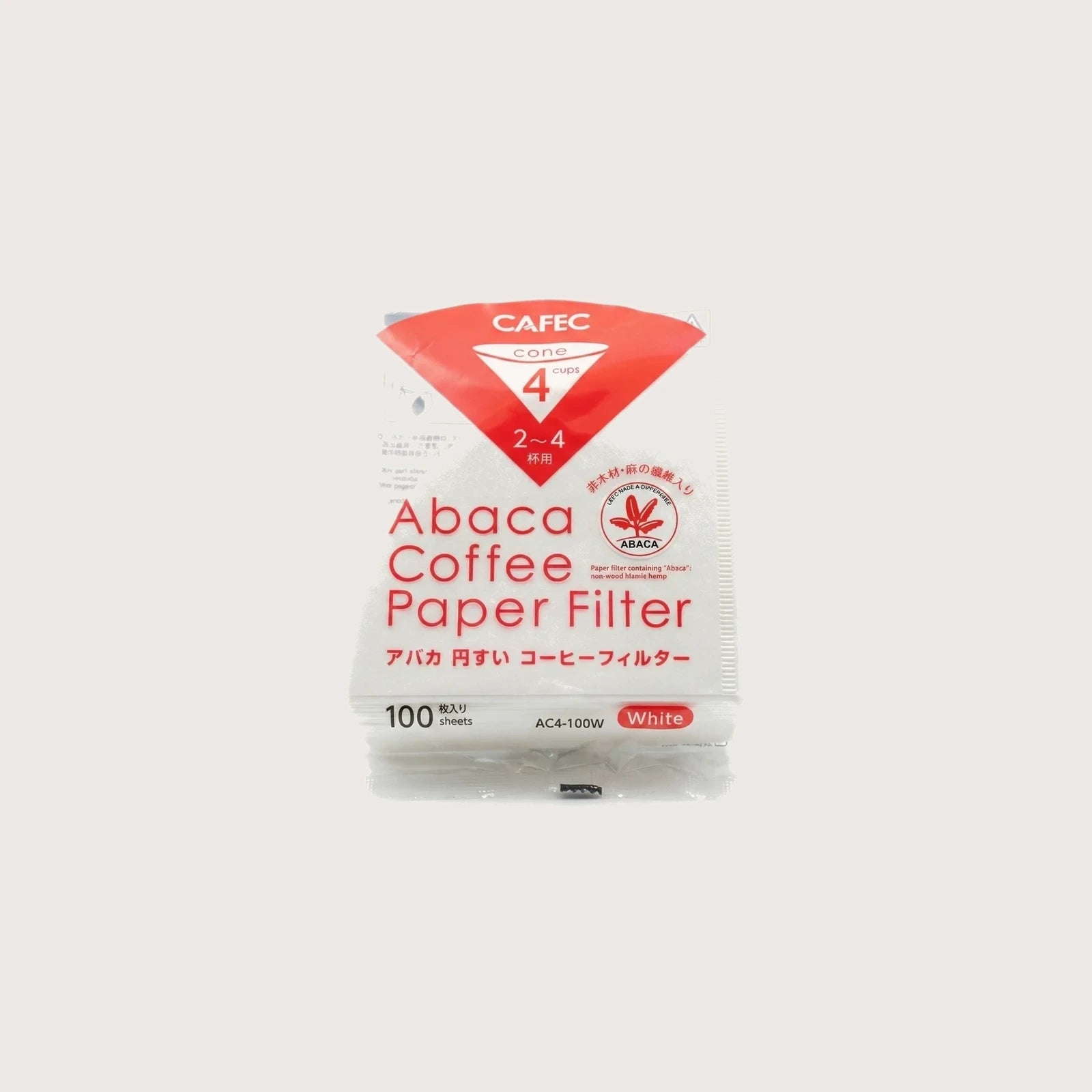 Cafec Abaca 4-Cup Conical Paper Filters (100)